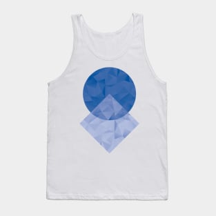 Blue Geometric Shapes Tank Top